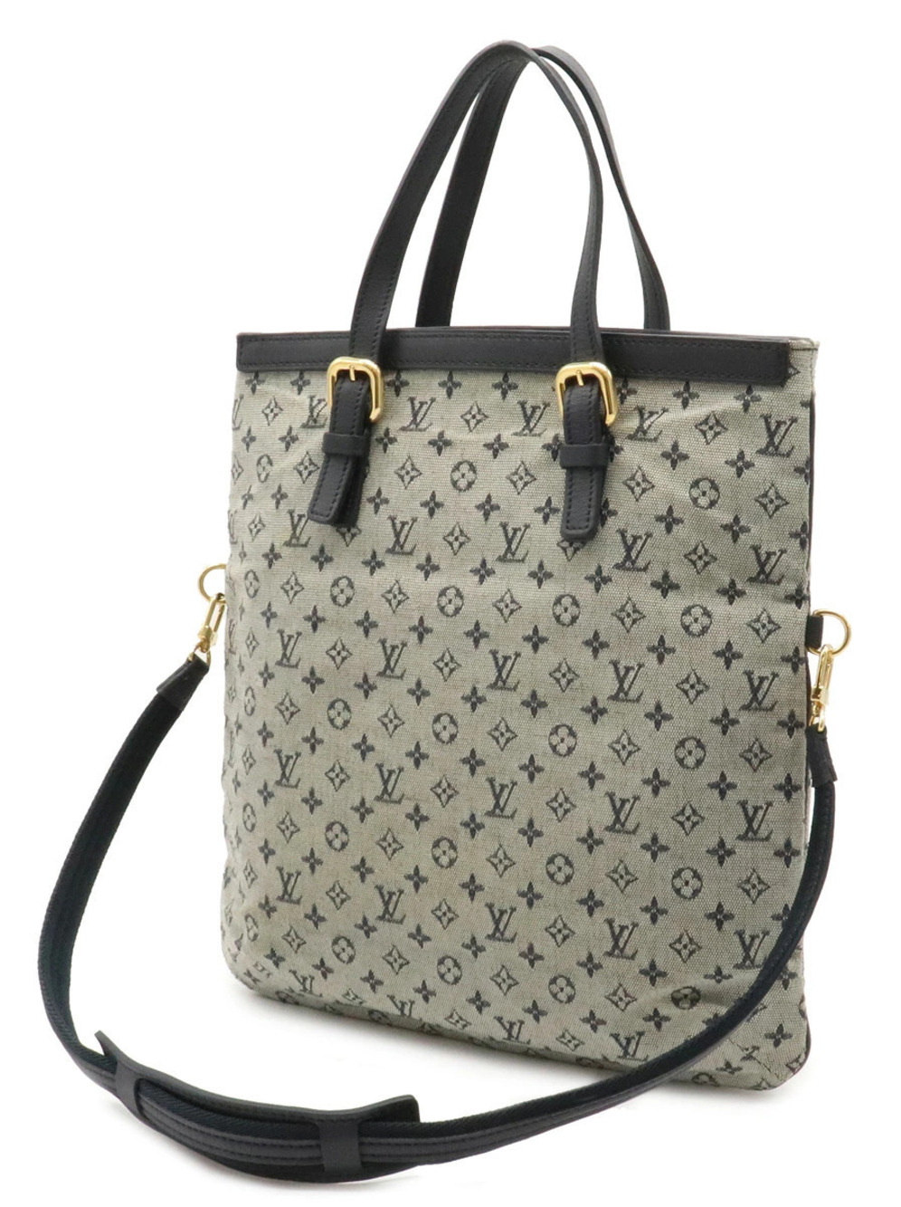 Louis Vuitton Navy Franoise Tote Blue Blue Semi Shoulder Handbag Monogram Bag